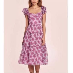 Amanda Uprichard Francia Midi Dress Porsena Size XS